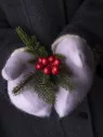 Варежки женские Мария В-5 сирень