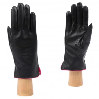 Перчатки женские FABRETTI, GSF3-21 черный/розовый (размер 7)