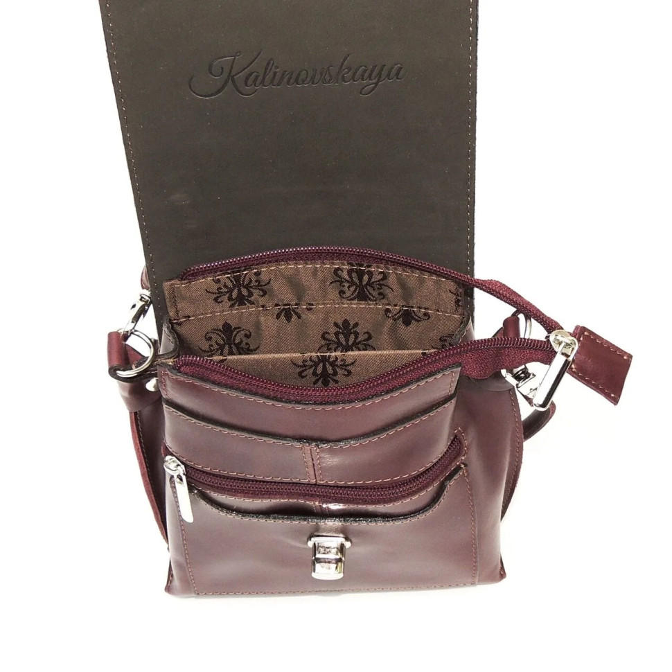 Сумка женская Natalia Kalinovskaya 76п.681 Джун бордо гладкая