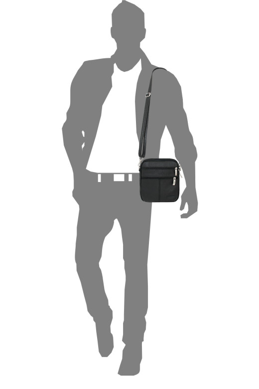 Сумка мужская Protege, Ц-293 - чёрный флотер