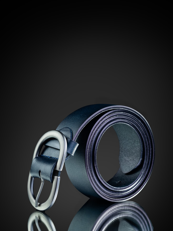 Ремень женский T.I.A. 40 полусфера тёмно-синий