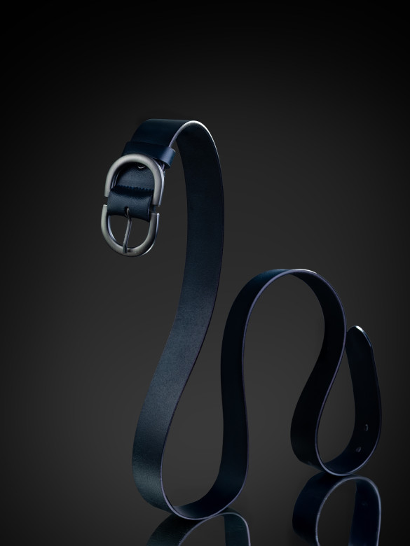 Ремень женский T.I.A. 40 полусфера тёмно-синий