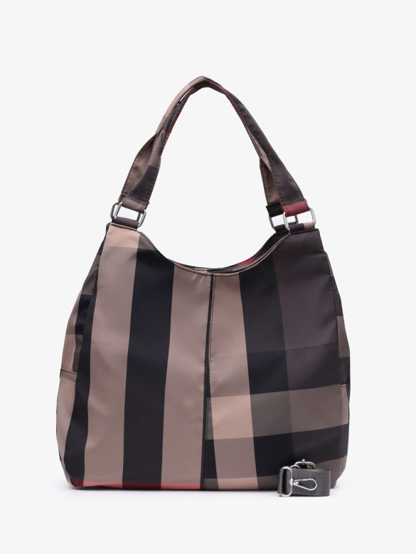 Сумка женская Runyi 08 серая клетка Сумка женская Runyi 08 серая клетка