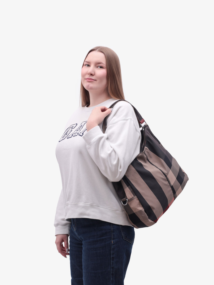 Сумка женская Runyi 08 серая клетка