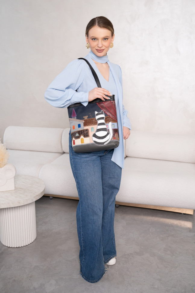 Сумка Protege ДС-528-305 "Окно ночь" черный флотер Сумка Protege ДС-528-305 "Окно ночь" черный флотер