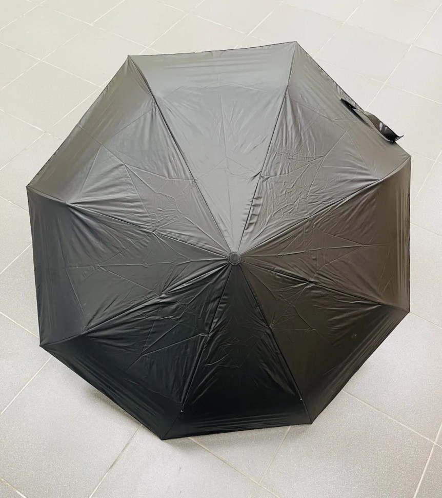 Зонт женский Arman Umbrella 555, полный автомат, чёрно-чёрный, двухсторонний 