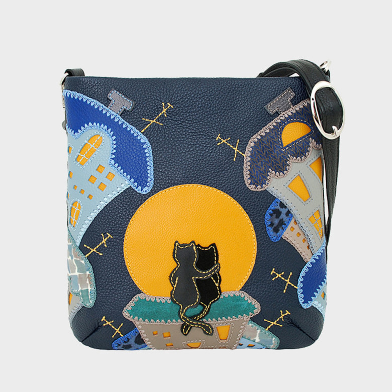 Сумка женская Protege, ДС-392-227, "Город №6 ночь" черная