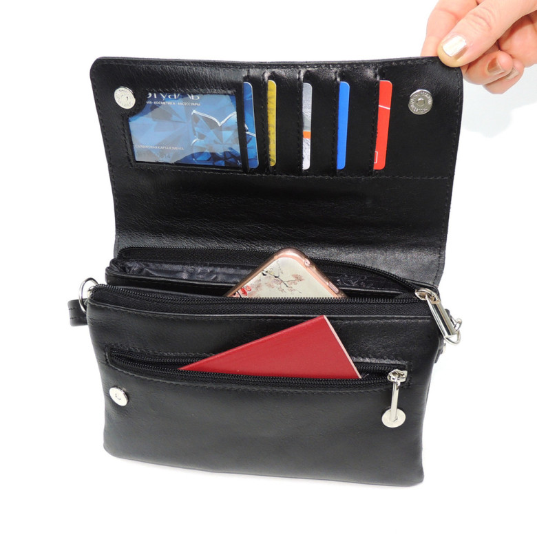 Черная женская кожаная сумка Natalia Kalinovskaya «Мальта»