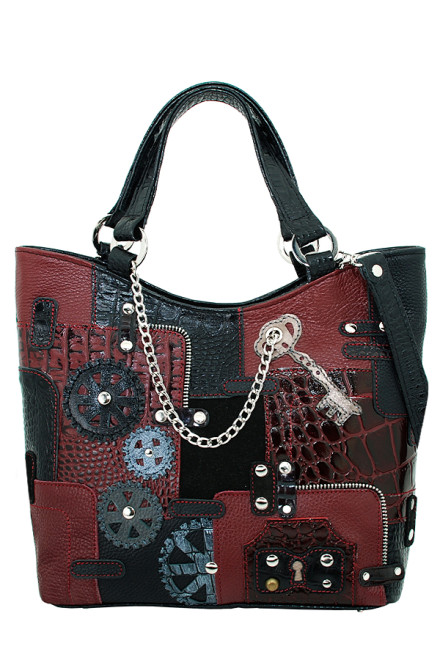 Сумка женская Protege, ДС-189-125 "Техно" чёрно-бордовая Сумка женская Protege, ДС-189-125 "Техно" чёрно-бордовая