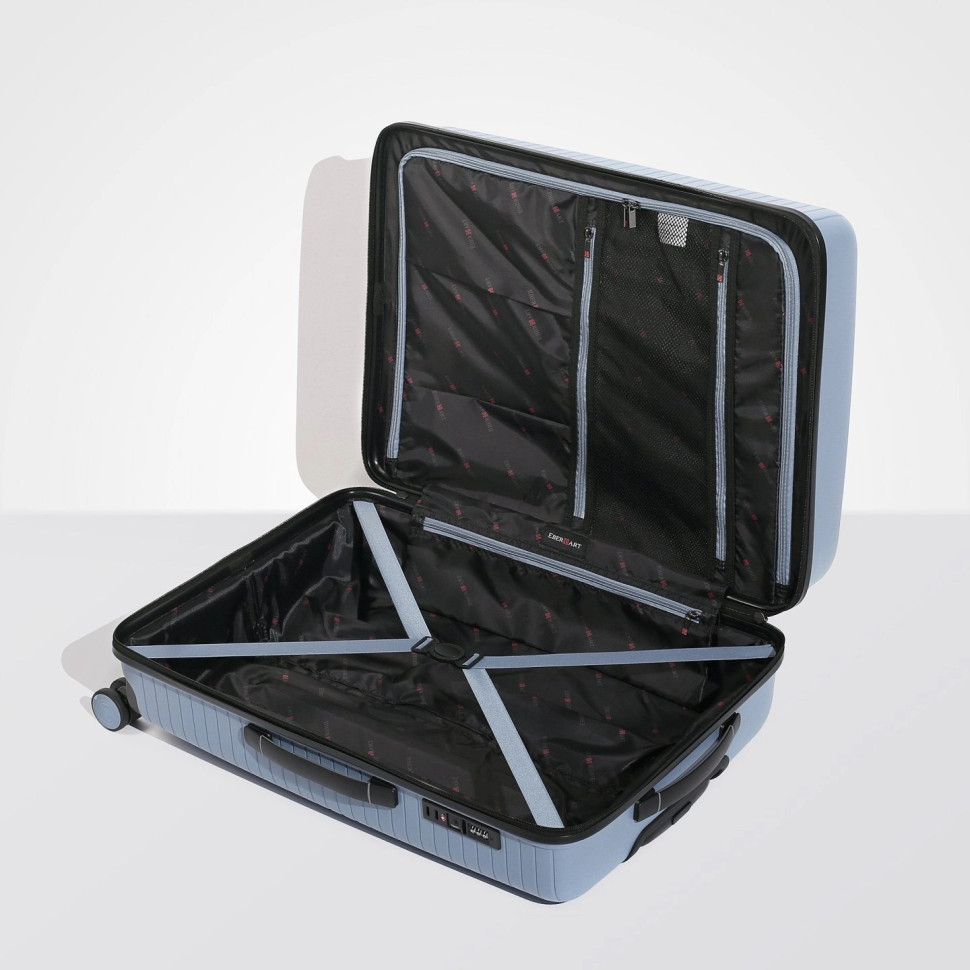 Чемодан Eberhart Eagle 50E-032 4 колеса серо-голубой