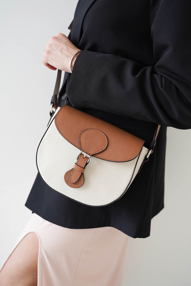 Сумка женская Protege, Ц-529 бежевый/кэмел флотер Сумка женская Protege, Ц-529 бежевый/кэмел флотер