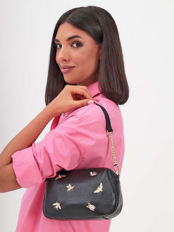 Сумка Curanni 2568 дольче черный пчела Сумка Curanni 2568 дольче черный пчела