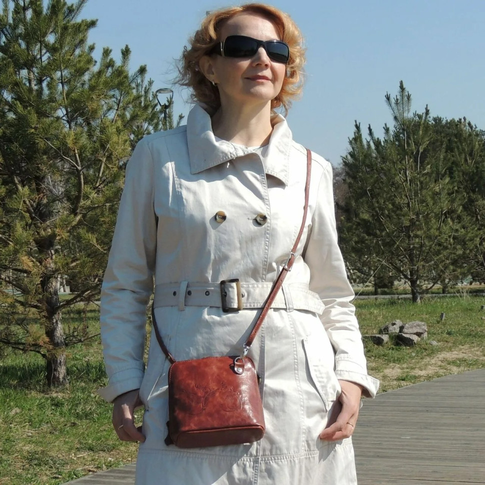 Сумка женская Natalia Kalinovskaya С83т.601 «Леверн» растение рыжая