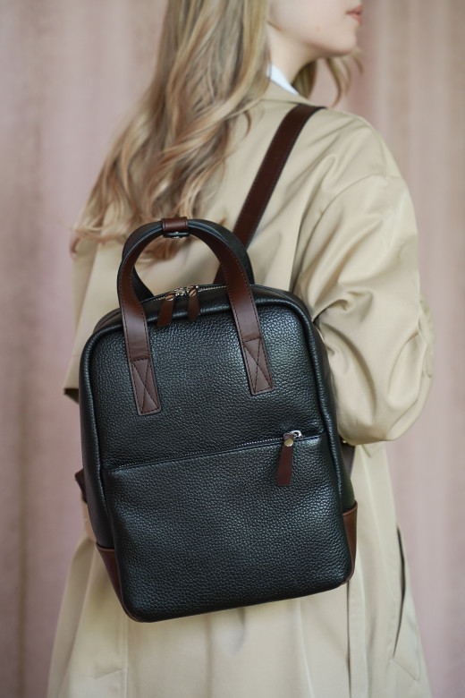 Рюкзак Protege Ц-564/2.64 черный флотер/коричневый пулл