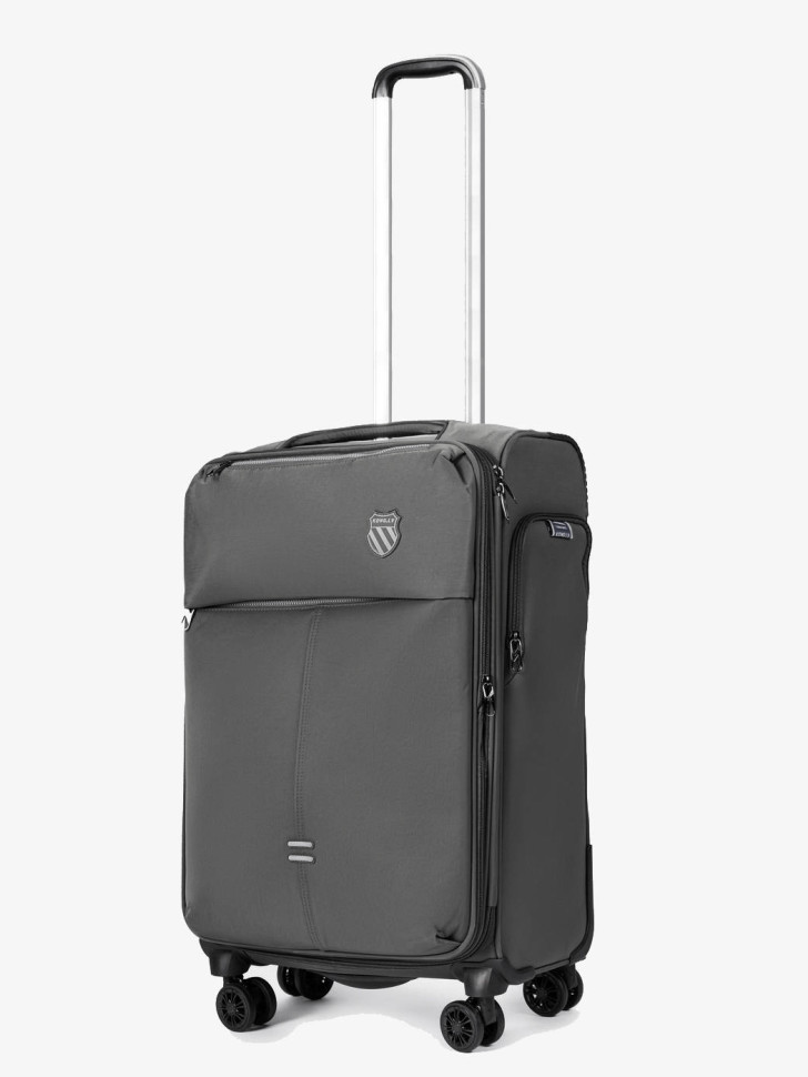 Чемодан из текстиля Kong LV 5901 серый 20" 4 колеса