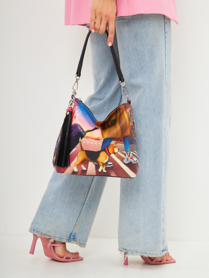 Сумка Curanni 2433 сан сет чёрная Сумка Curanni 2433 сан сет чёрная