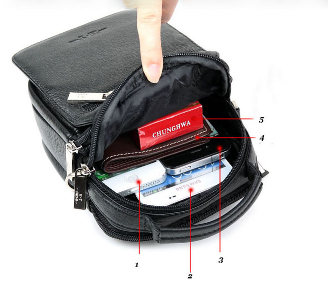 Мужская сумка через плечо Hight Touch 12-5 чёрная Мужская сумка через плечо Hight Touch 12-5 чёрная