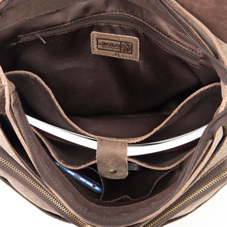 Сумка-планшет мужская XL Zolo, 1138-8 cognac
