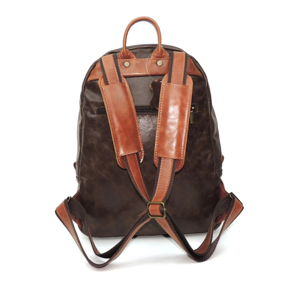 Рюкзак женский Natalia Kalinovskaya Р-43.602-1 «Леона» коричневый/рыжий гладкий Рюкзак женский Natalia Kalinovskaya Р-43.602-1 «Леона» коричневый/рыжий гладкий