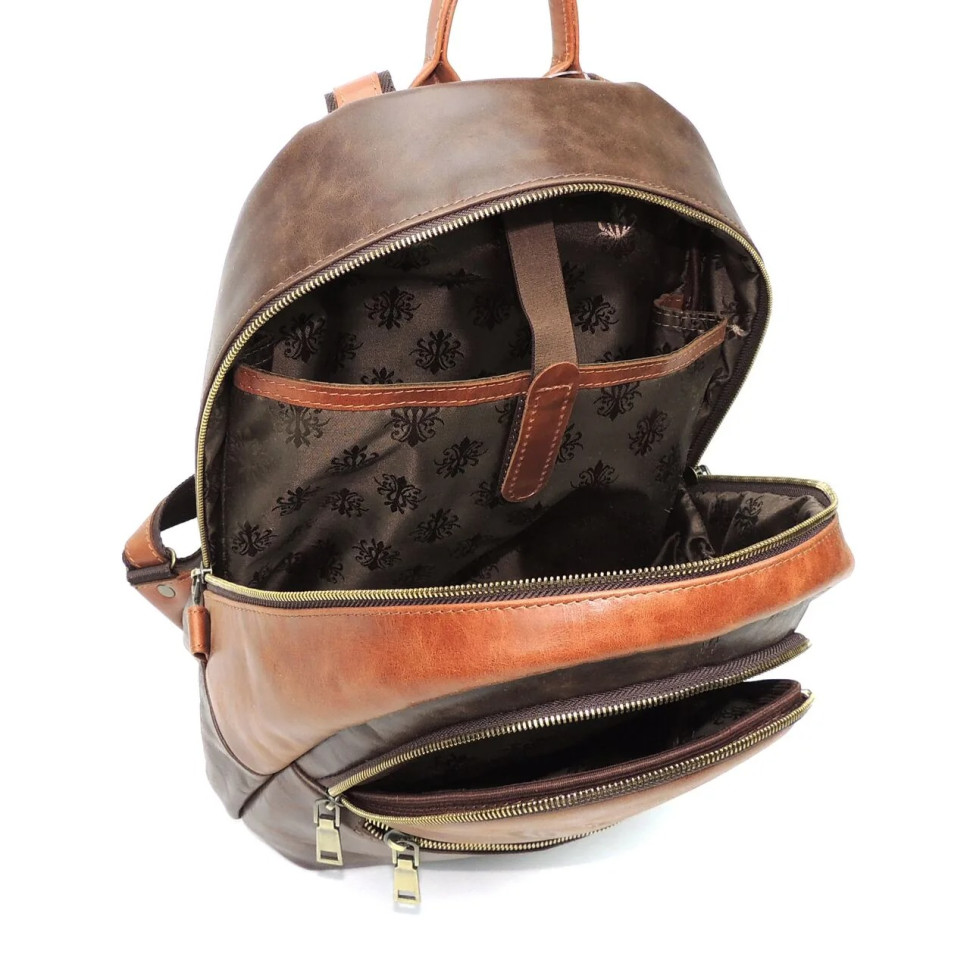 Рюкзак женский Natalia Kalinovskaya Р-43.602-1 «Леона» коричневый/рыжий гладкий Рюкзак женский Natalia Kalinovskaya Р-43.602-1 «Леона» коричневый/рыжий гладкий