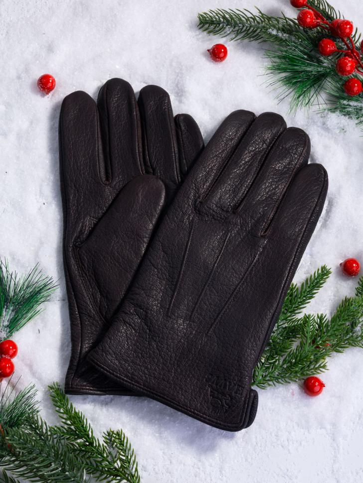 Перчатки мужские HAVVS 0123 коричневые Перчатки мужские HAVVS 0123 коричневые