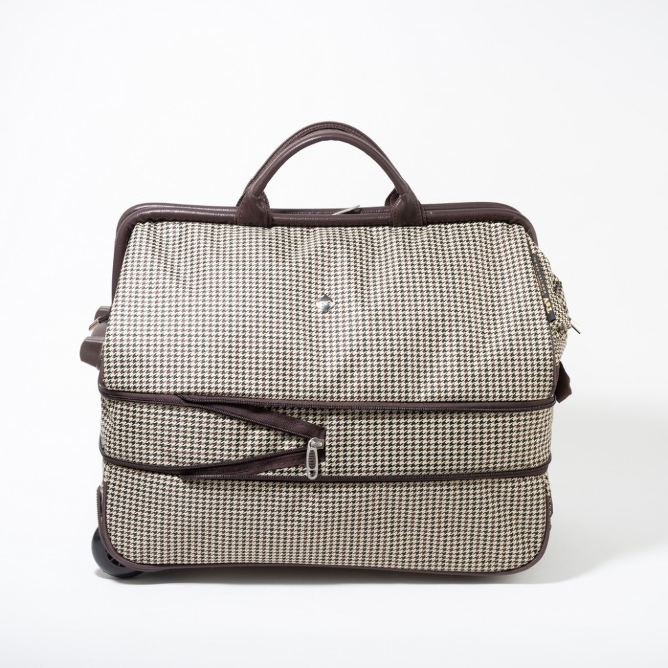 Дорожная сумка-саквояж TsV 514.2 гусиная лапка с колёсами