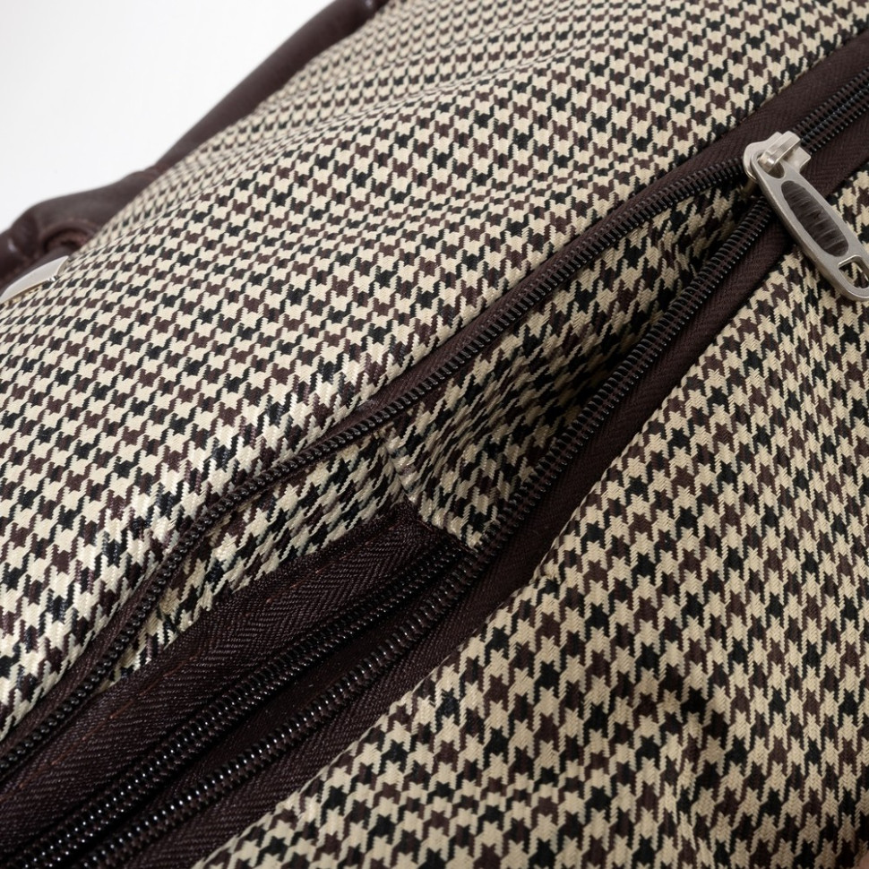 Дорожная сумка-саквояж TsV 514.2 гусиная лапка с колёсами