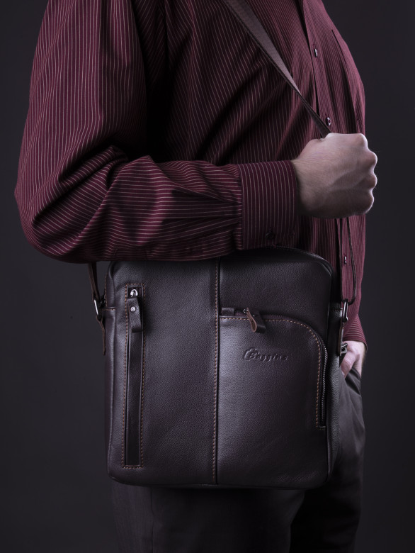 Сумка мужская Baggins 1069 коричневая наппа