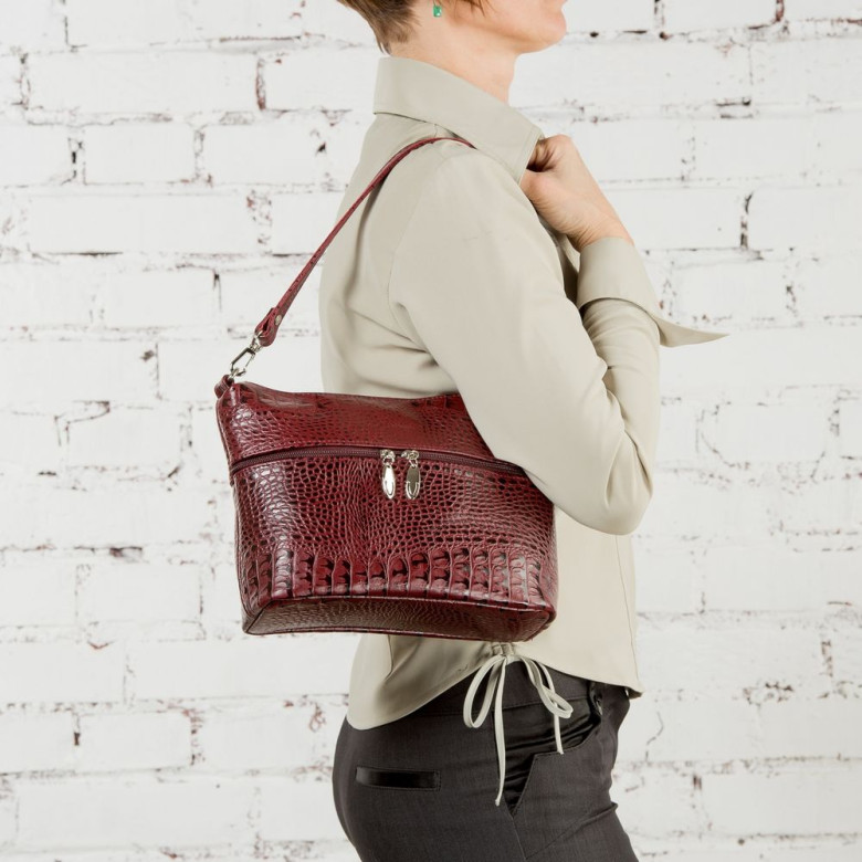 Сумка женская Sumkov 276 чёрная кайман