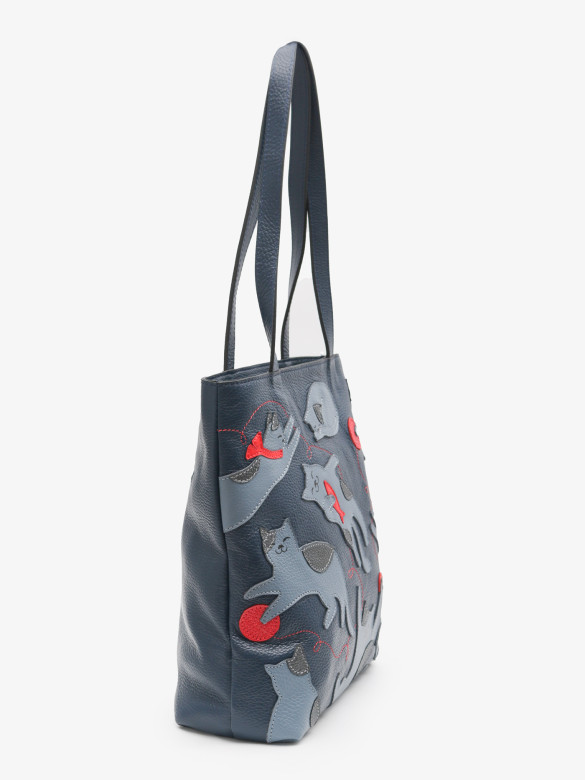 Сумка женская Protege, ДС-517-284 Кот №52 синий флотер