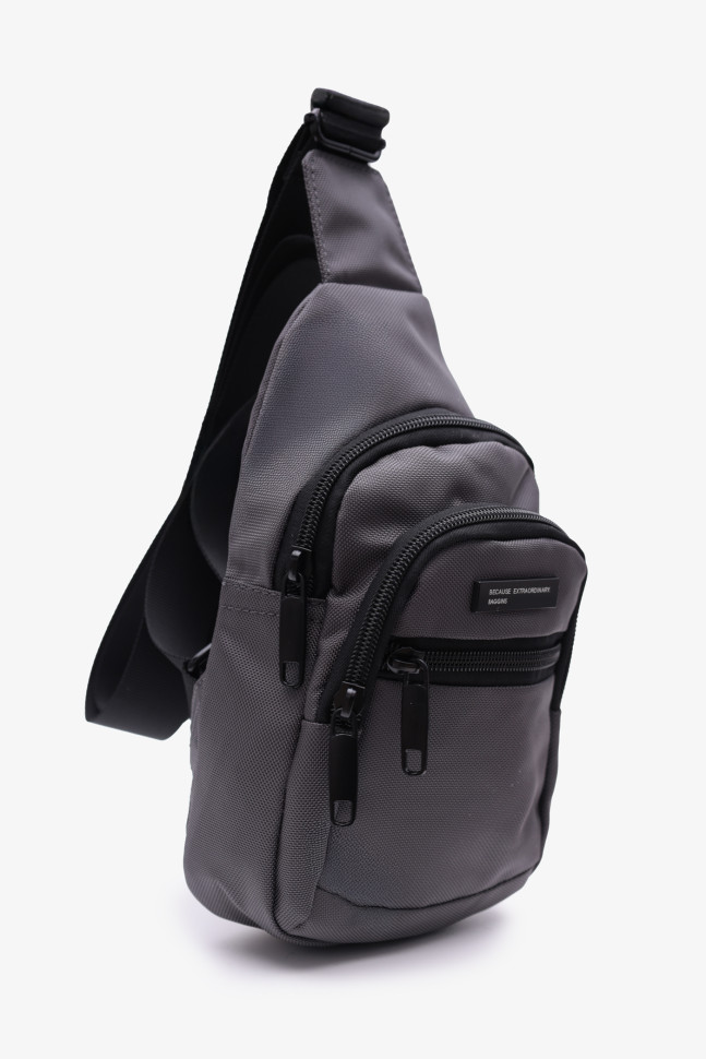 Рюкзак на одно плечо Baggins 6924 серый