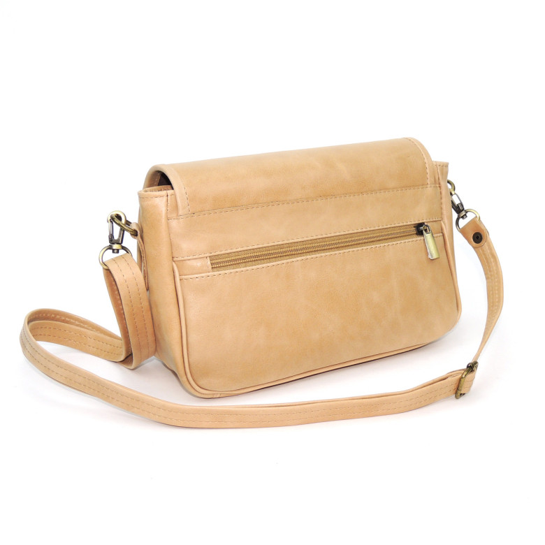 Бежевая женская кожаная сумка Natalia Kalinovskaya «Лана» С93