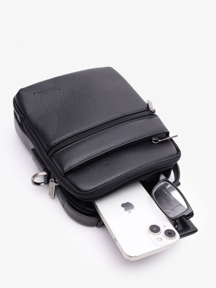 Сумка мужская Cantlor Ж03-G1312S-5 черная Сумка мужская Cantlor Ж03-G1312S-5 черная