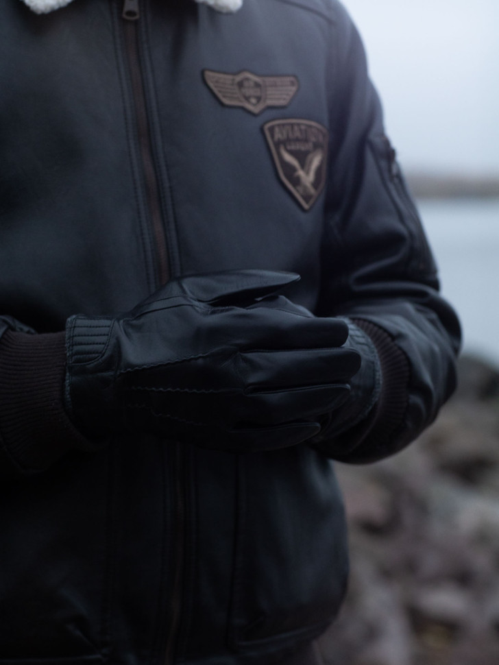 Перчатки мужские Fascino 200602 черные Перчатки мужские Fascino 200602 черные