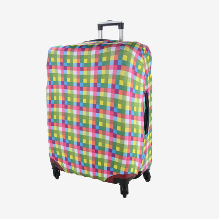 Чехол для чемодана Клетка размер L цветной Чехол для чемодана Клетка размер L цветной