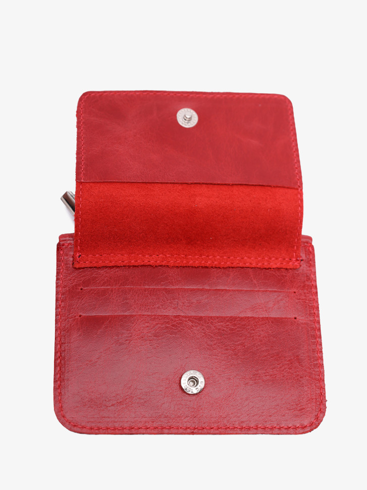 Картхолдер-монетница П-801ft-1930/007 красный Картхолдер-монетница П-801ft-1930/007 красный