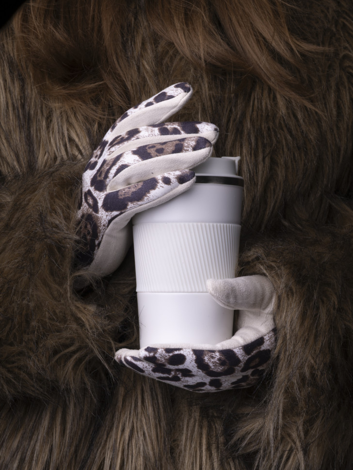 Перчатки женские Victory Леопард св.бежевые Перчатки женские Victory Леопард св.бежевые