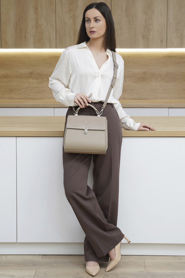 Сумка женская Protege Ц-510 капучино флотер+крокодил Сумка женская Protege Ц-510 капучино флотер+крокодил