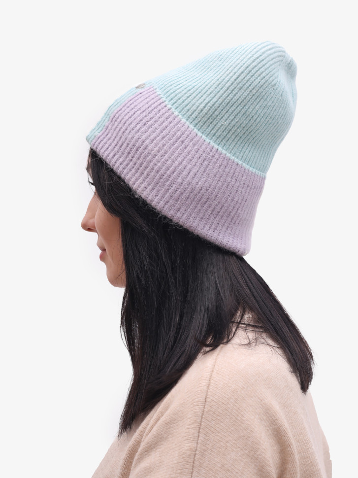 Шапка OvenTrico 1570 бирюзовый/белый/сирень