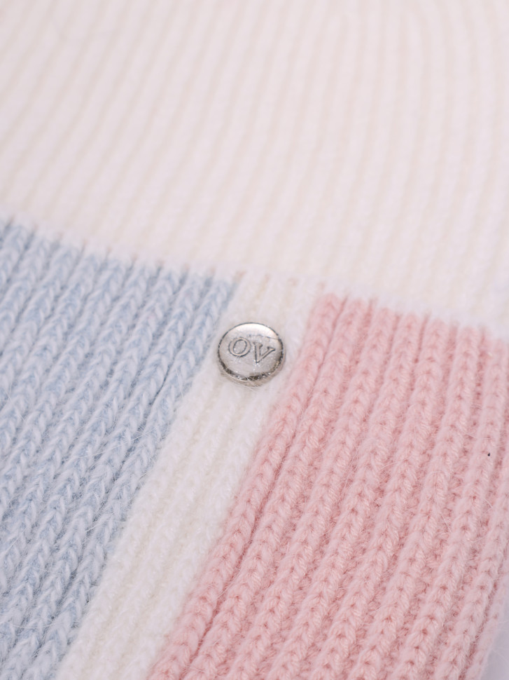 Шапка OvenTrico 1570 белый/голубой/розовый