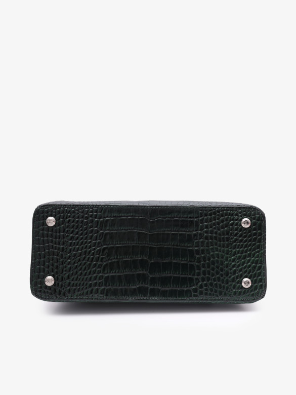 Сумка женская Karya 2390 зелёный крокодил
