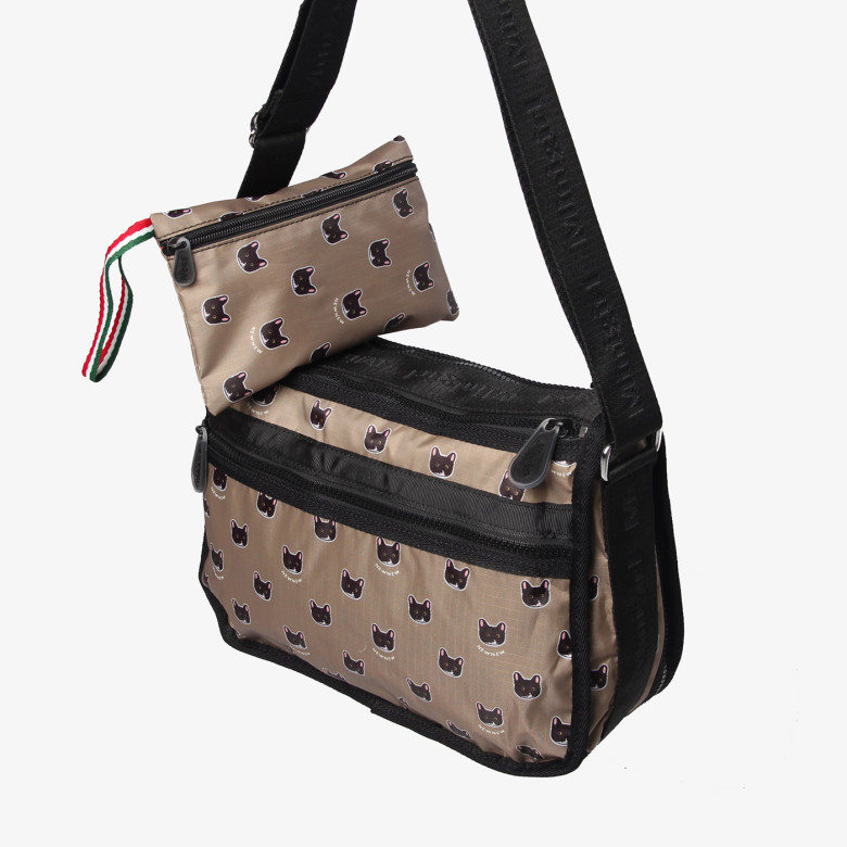 Сумка Minigirl 191 коты коричневая