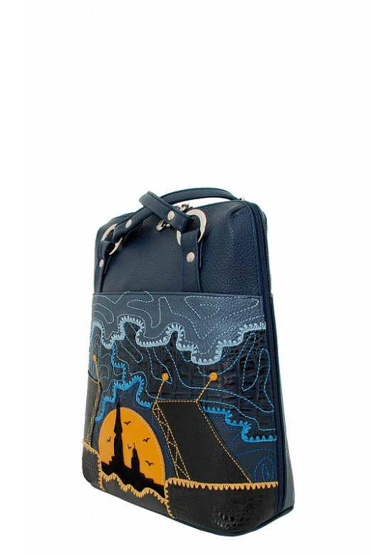 Сумка-трансформер женская Protege Д.С-226-82 "Город-12" синяя