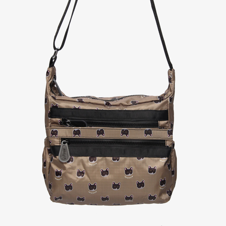 Сумка женская Minigirl S3016 коты коричневая