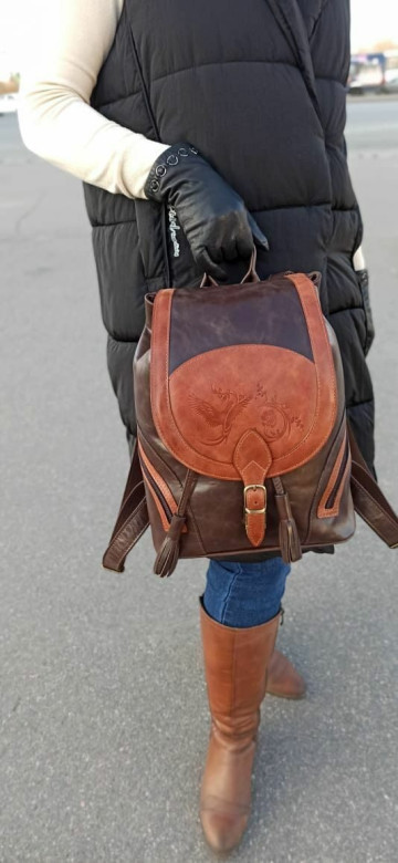 Рюкзак женский Natalia Kalinovskaya, Р50-622-1 кор/рыж