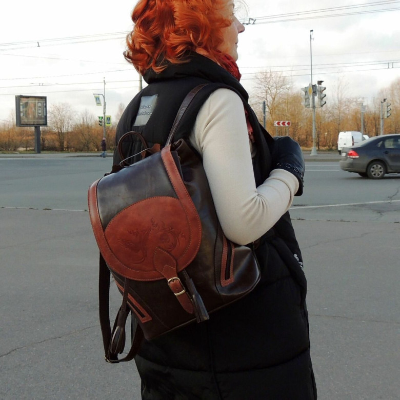 Рюкзак женский Natalia Kalinovskaya, Р50-622-1 кор/рыж