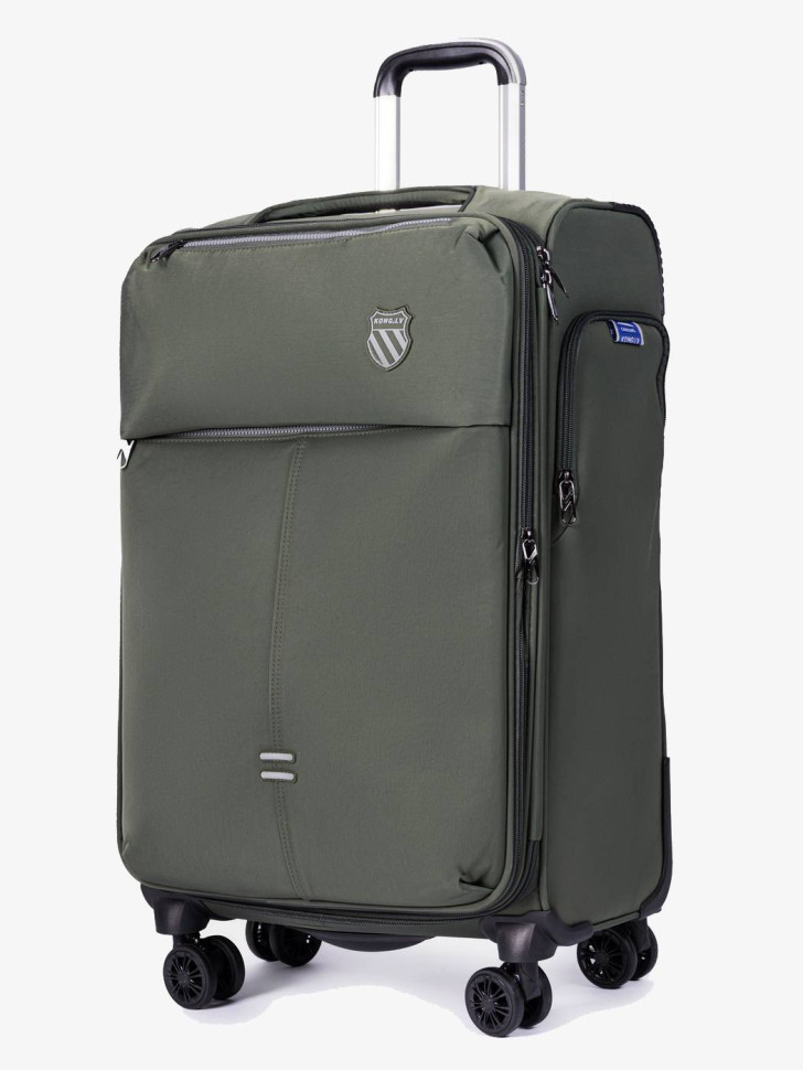 Чемодан из текстиля Kong LV 5901 хаки 28" 4 колеса