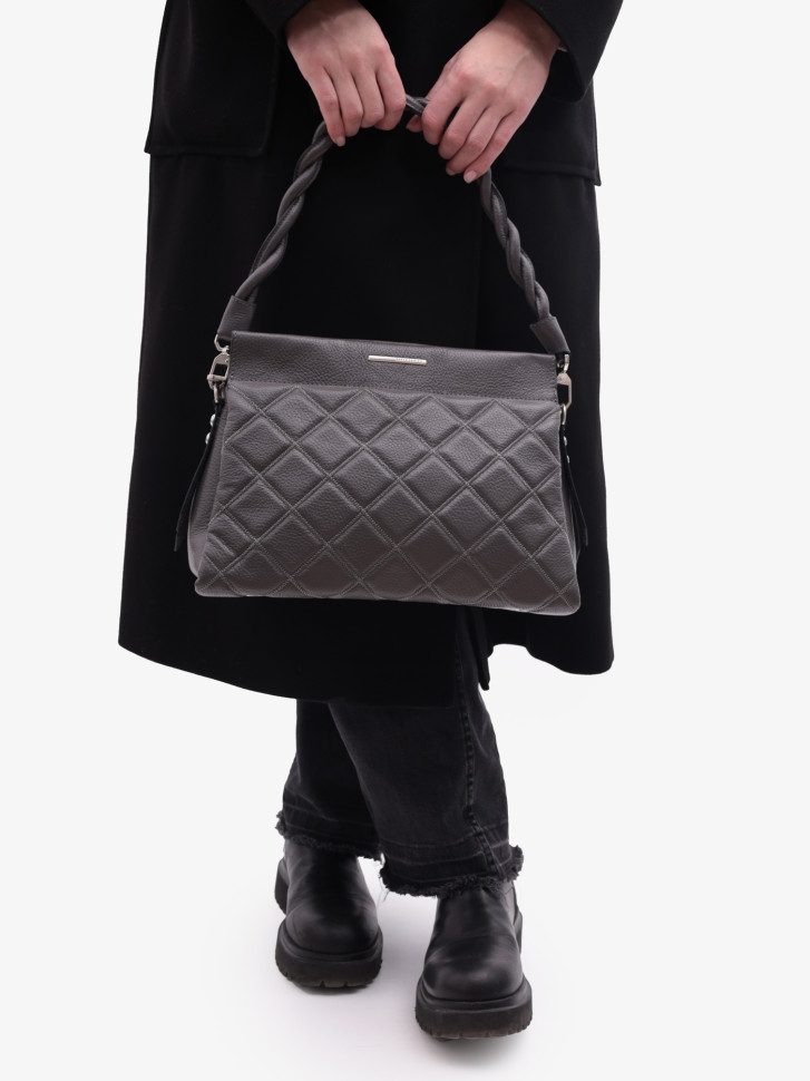 Сумка женская Karya 2271 тёмно-серая Сумка женская Karya 2271 тёмно-серая