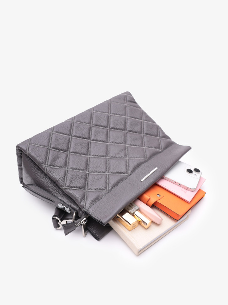 Сумка женская Karya 2271 тёмно-серая Сумка женская Karya 2271 тёмно-серая