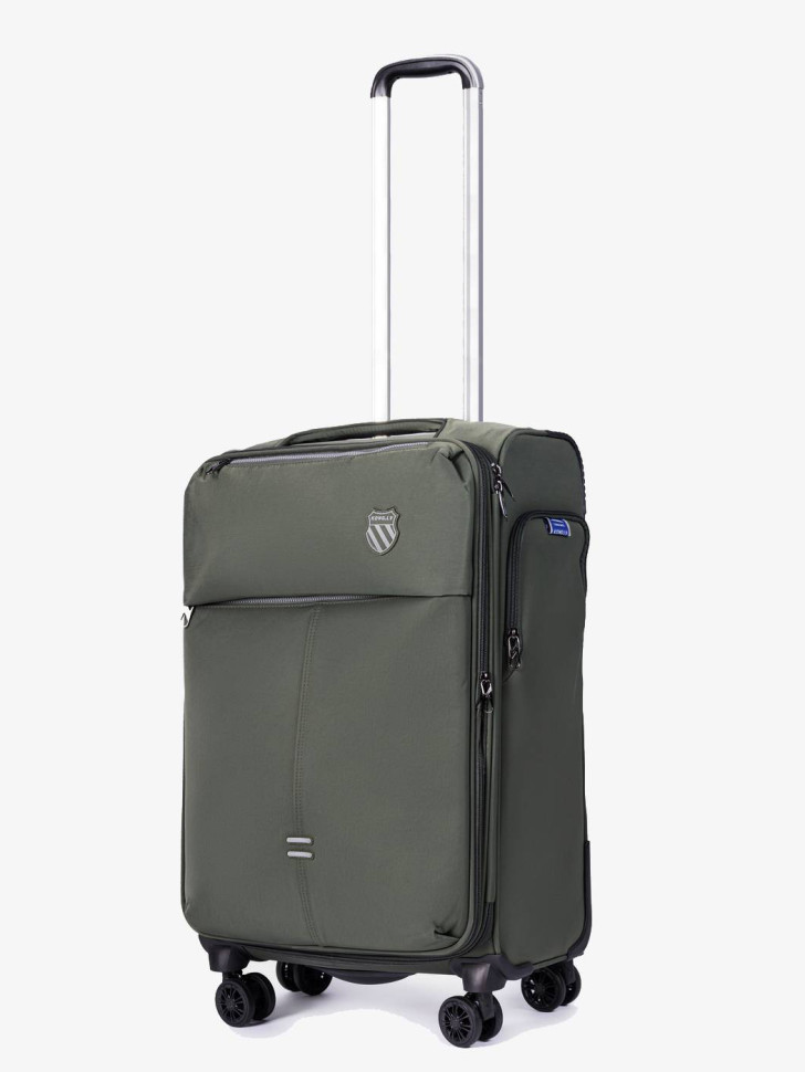 Чемодан из текстиля Kong LV 5901 хаки 20" 4 колеса